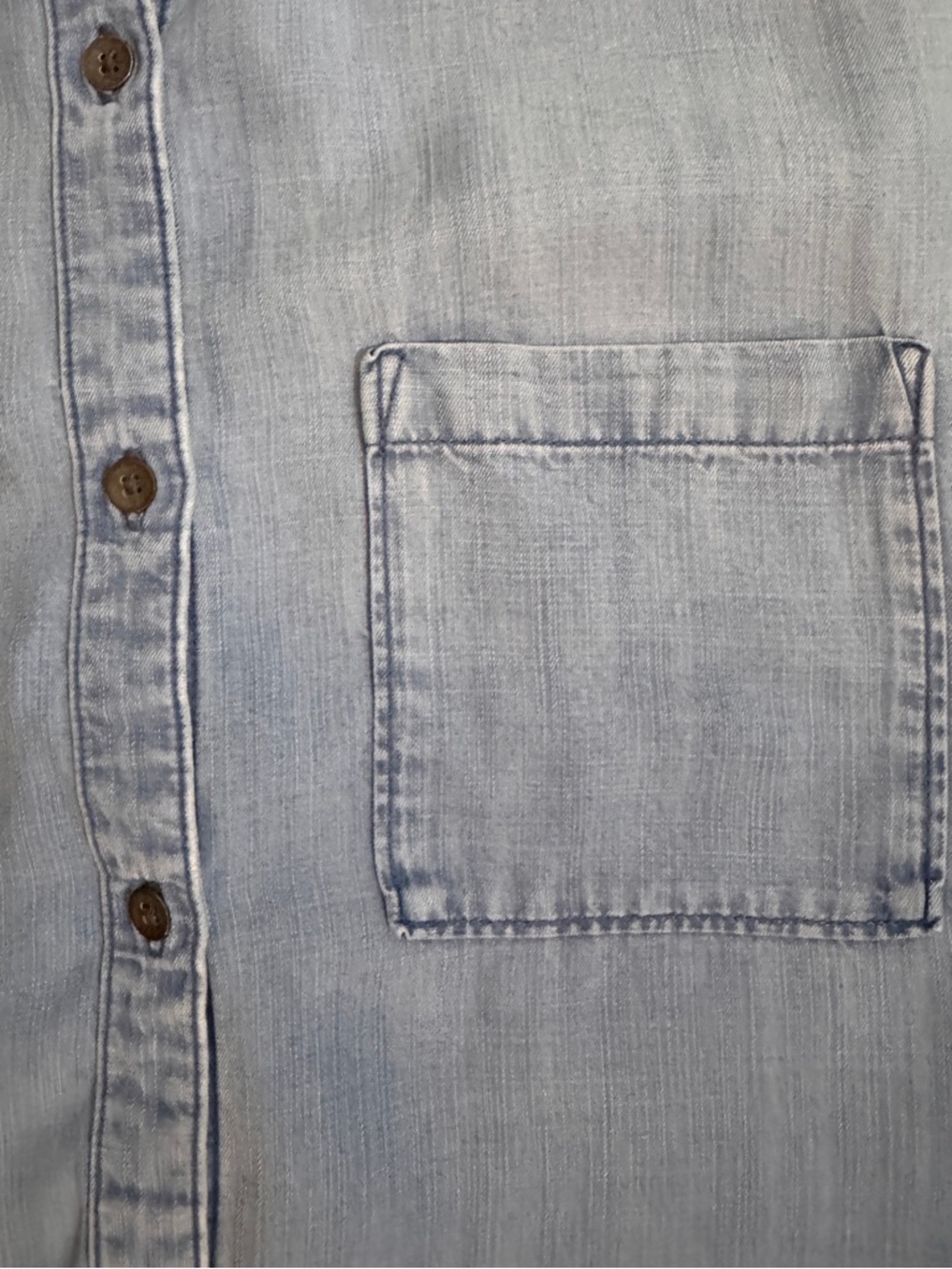 Cloth & Stone Soft 100% Tencel Blue Short Sleeve Button Down Shirt Small - Picture 9 of 9